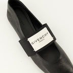 Image of the Givenchy Women's Sliced Square Black Ballerinas - Spring-Summer 2026 - Top Detail View