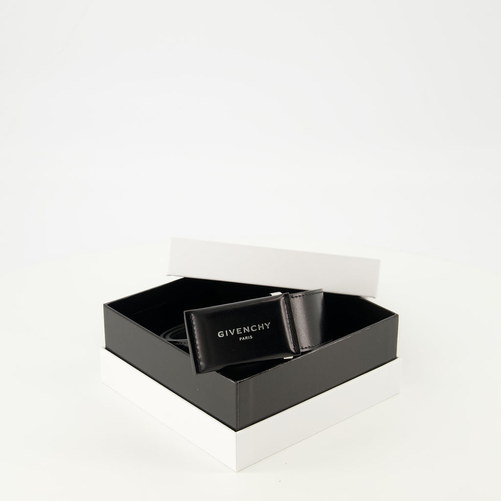 Ceintures Schwarzer Ledergürtel Givenchy Noir Homme