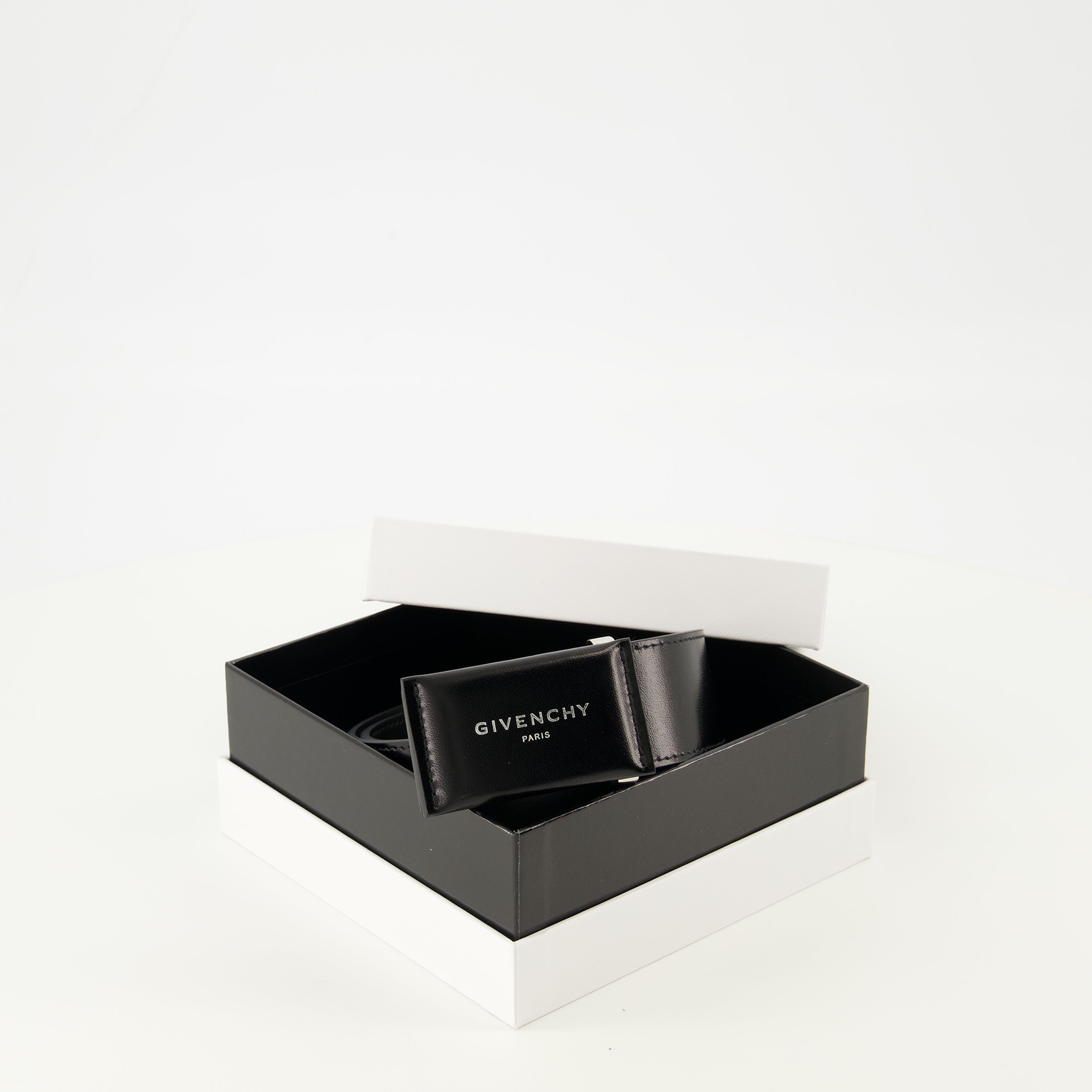 Ceintures Ceinture en cuir noir Givenchy Noir Homme