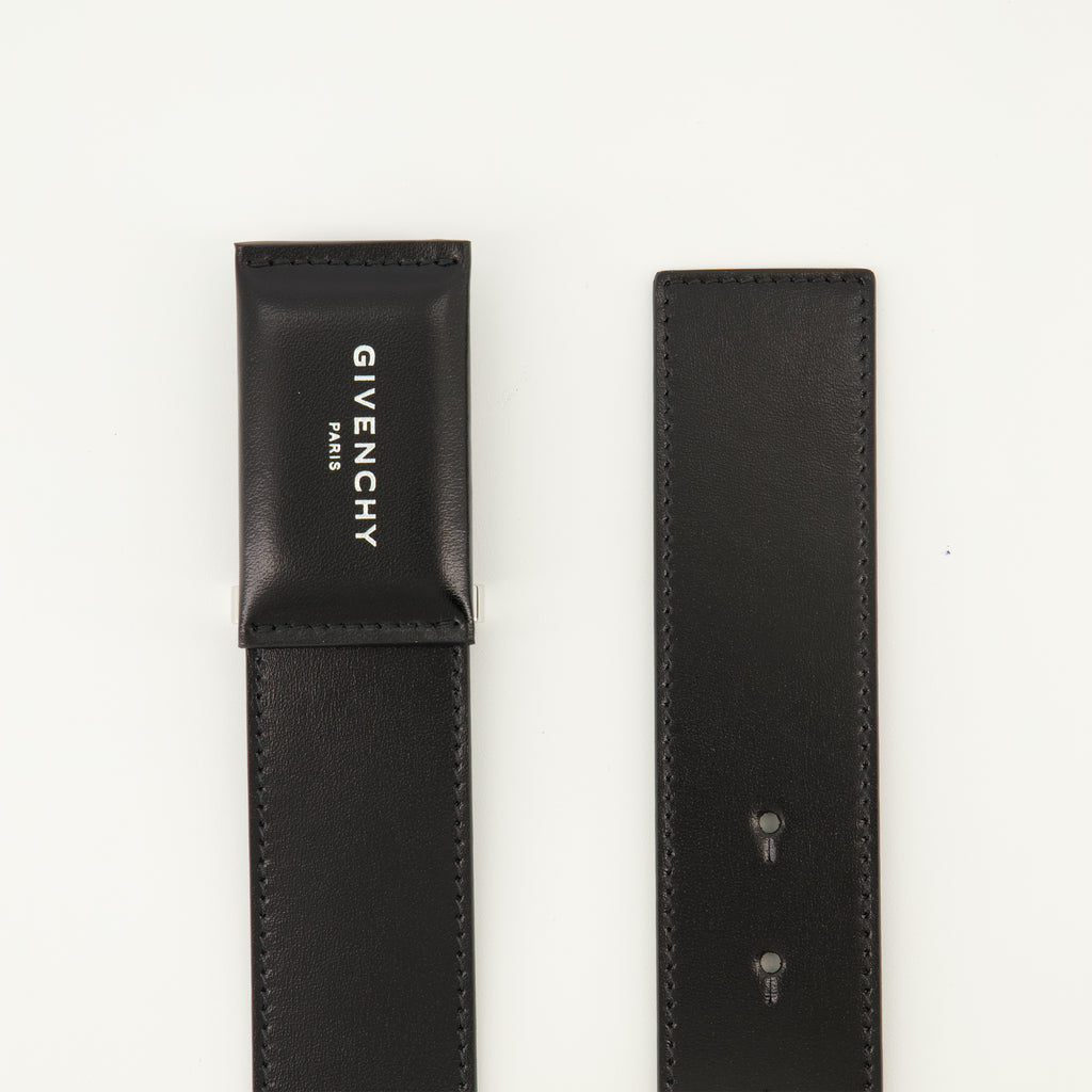 Ceintures Schwarzer Ledergürtel Givenchy Noir Homme