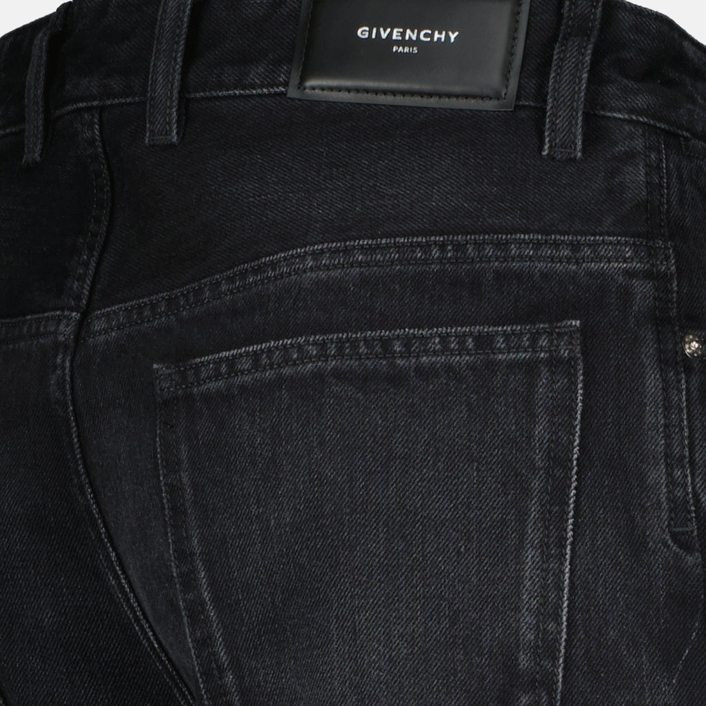 Pantalons Seam Jean in Black Denim Givenchy Noir Homme