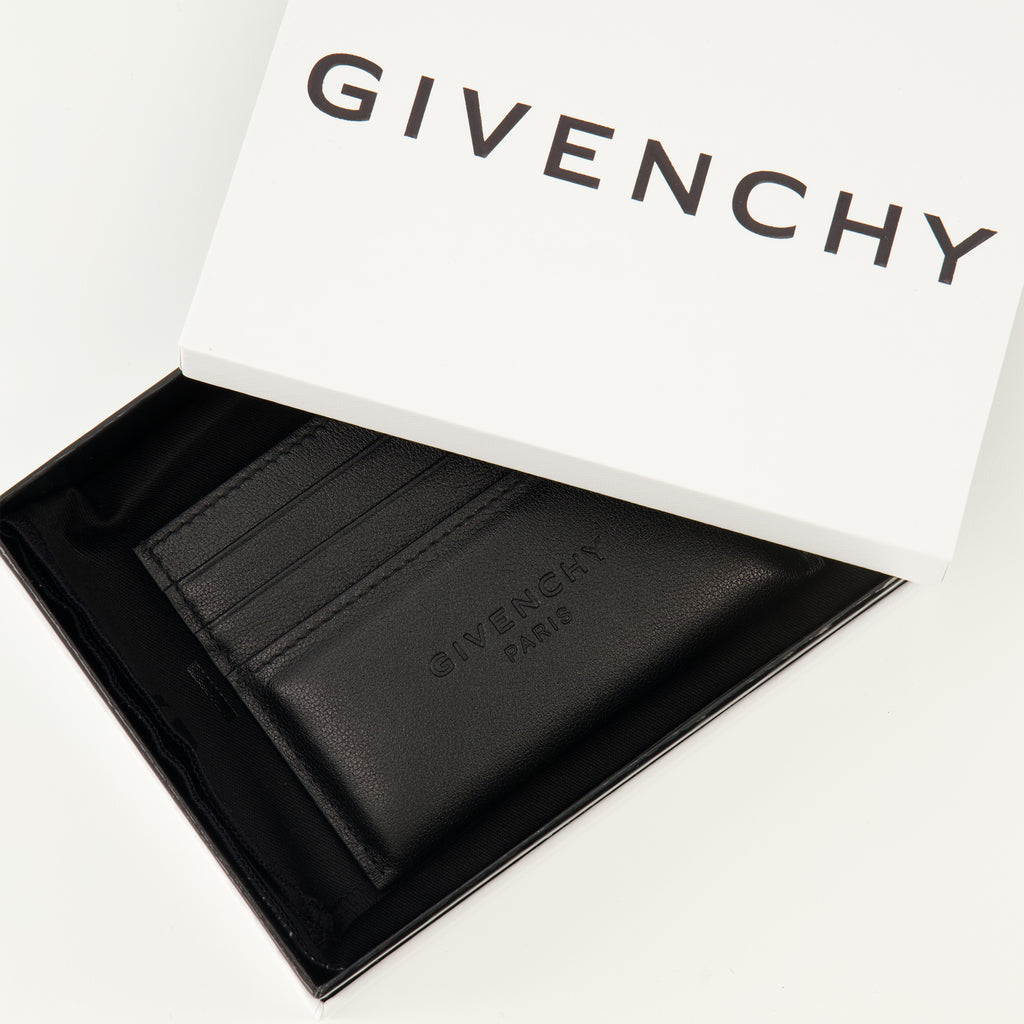 Petite maroquinerie Black Leather Card Holder Givenchy Noir Homme