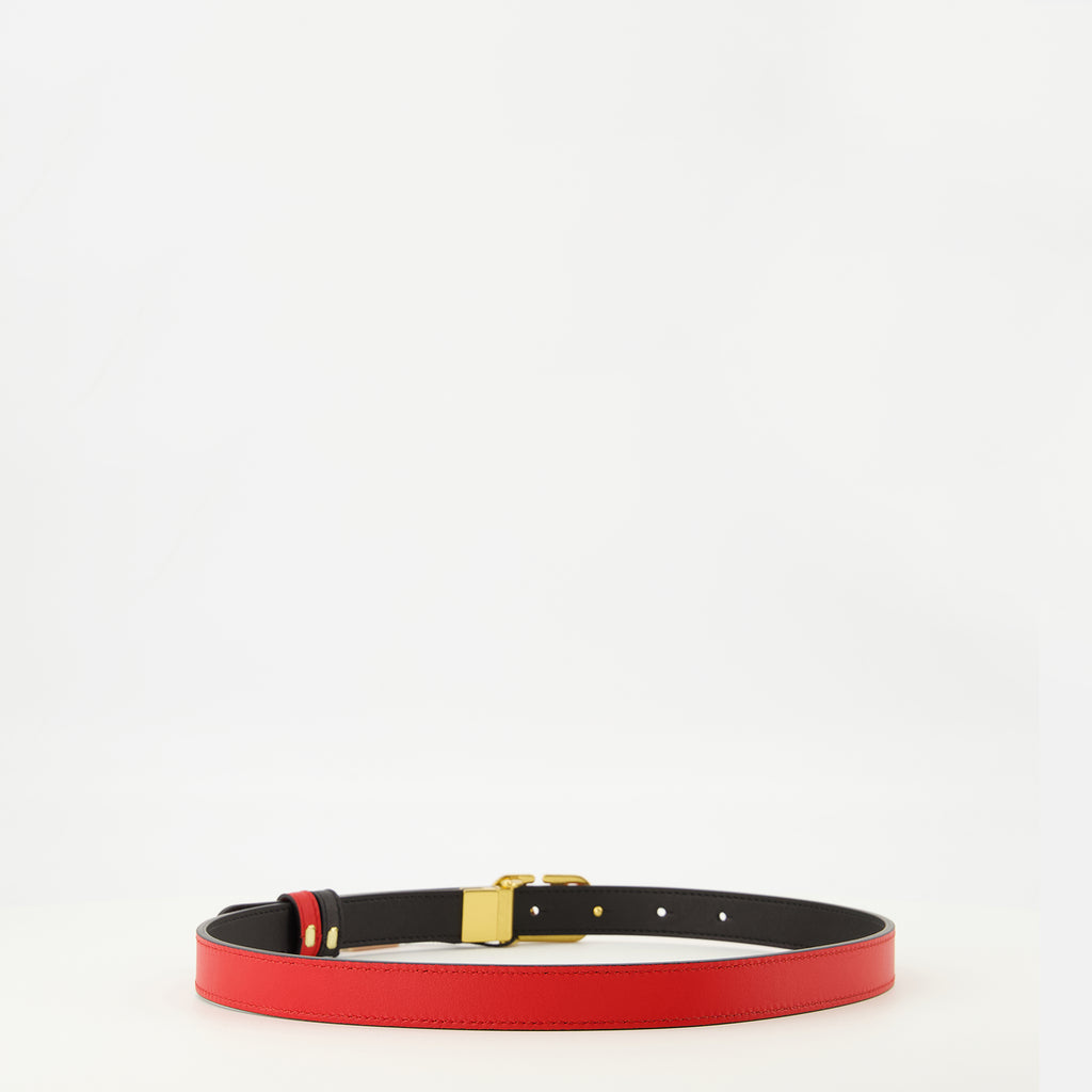 Ceintures Ceinture réversible noir et rouge 20 mm Valentino Garavani Noir Femme