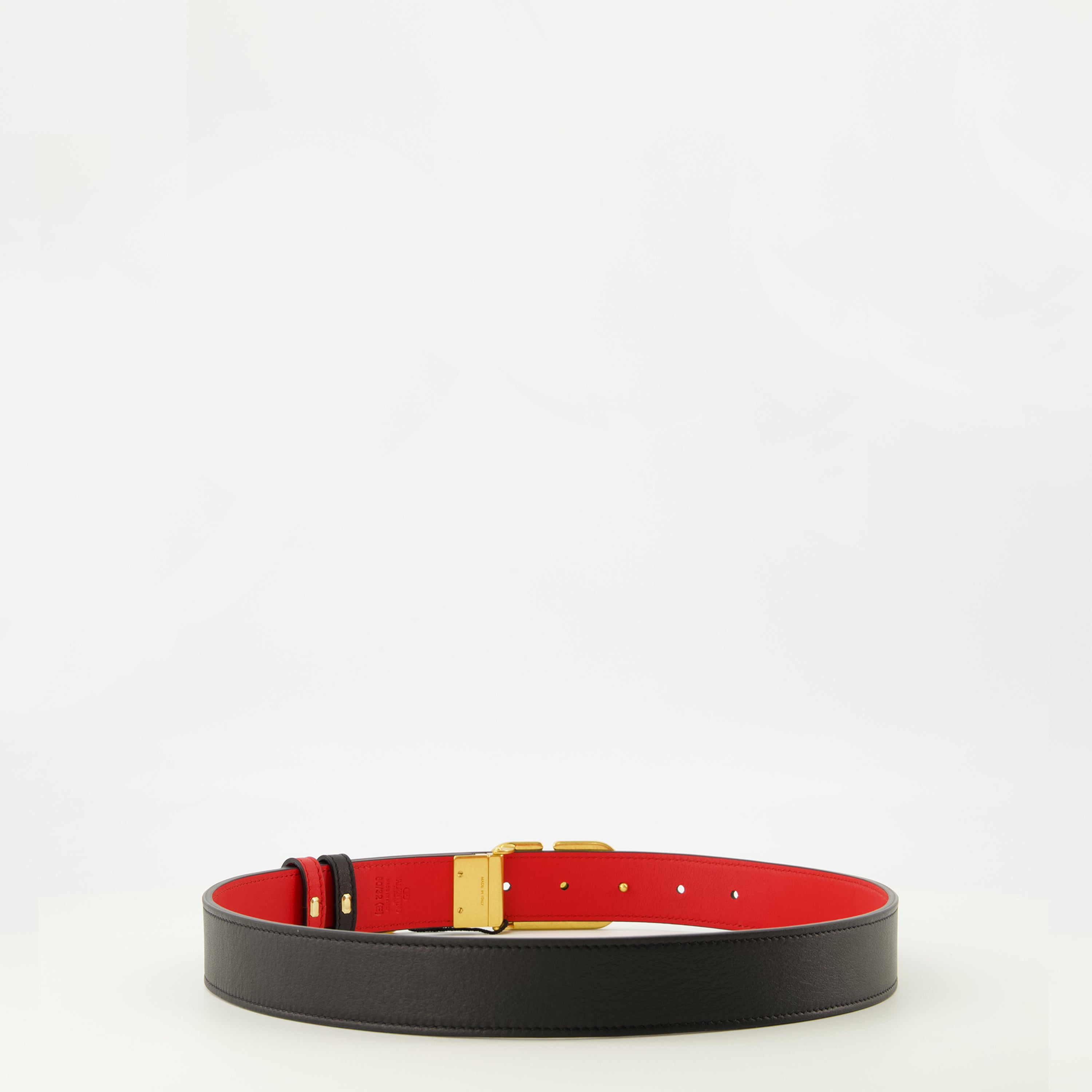 Ceintures Ceinture réversible noir et rouge 30 mm Valentino Garavani Noir Femme