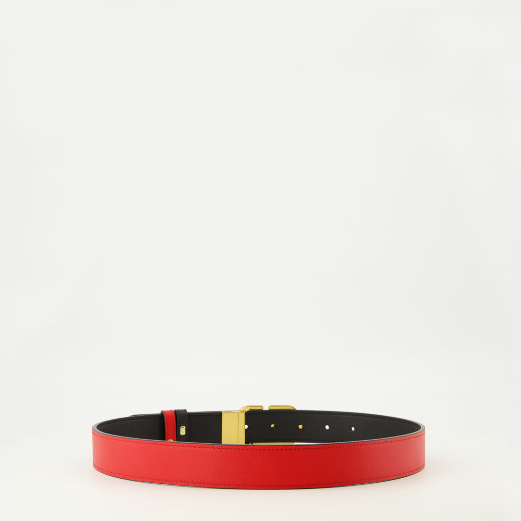 Ceintures Ceinture réversible noir et rouge 30 mm Valentino Garavani Noir Femme