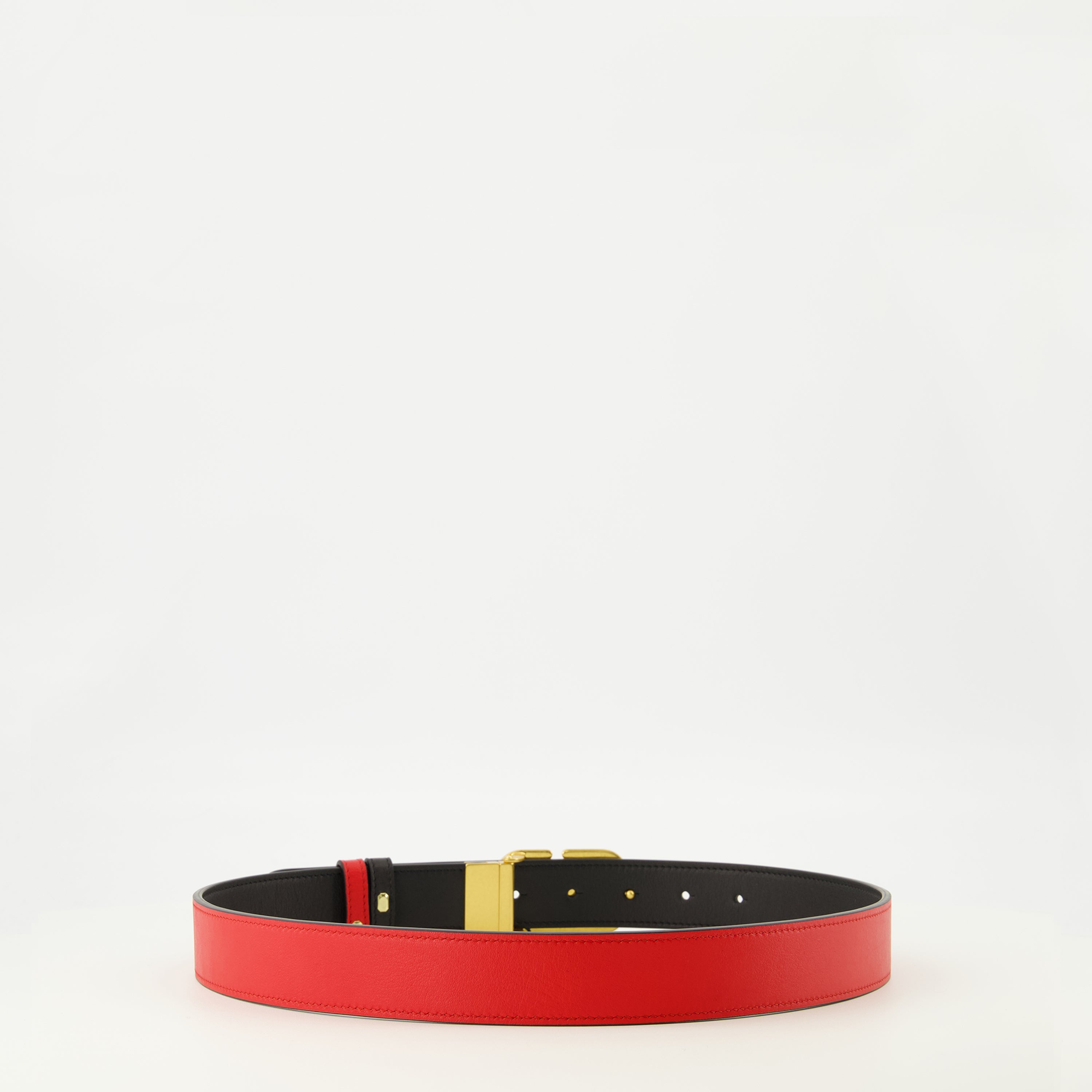 Ceintures Ceinture réversible noir et rouge 30 mm Valentino Garavani Noir Femme