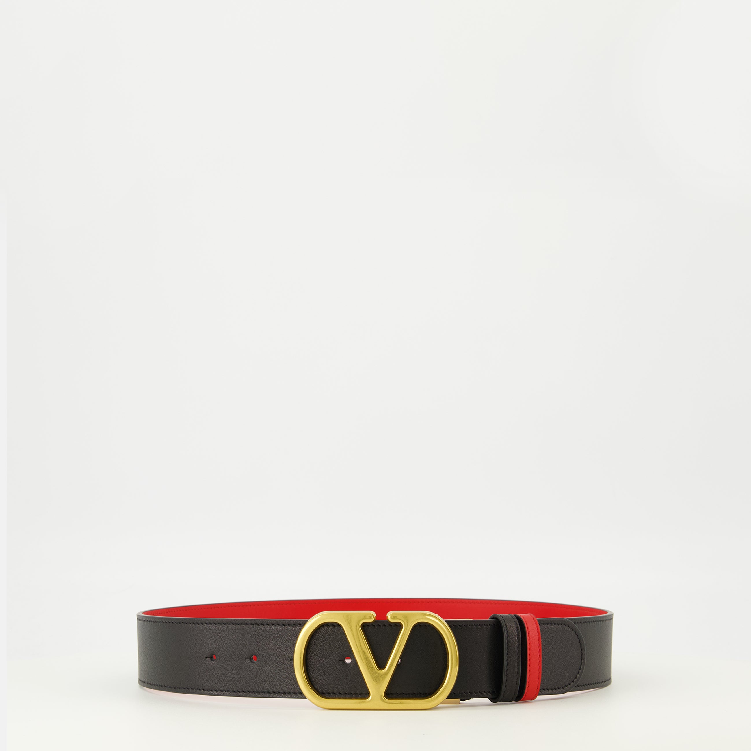 Ceintures Ceinture réversible noir et rouge 40 mm Valentino Garavani Noir Femme