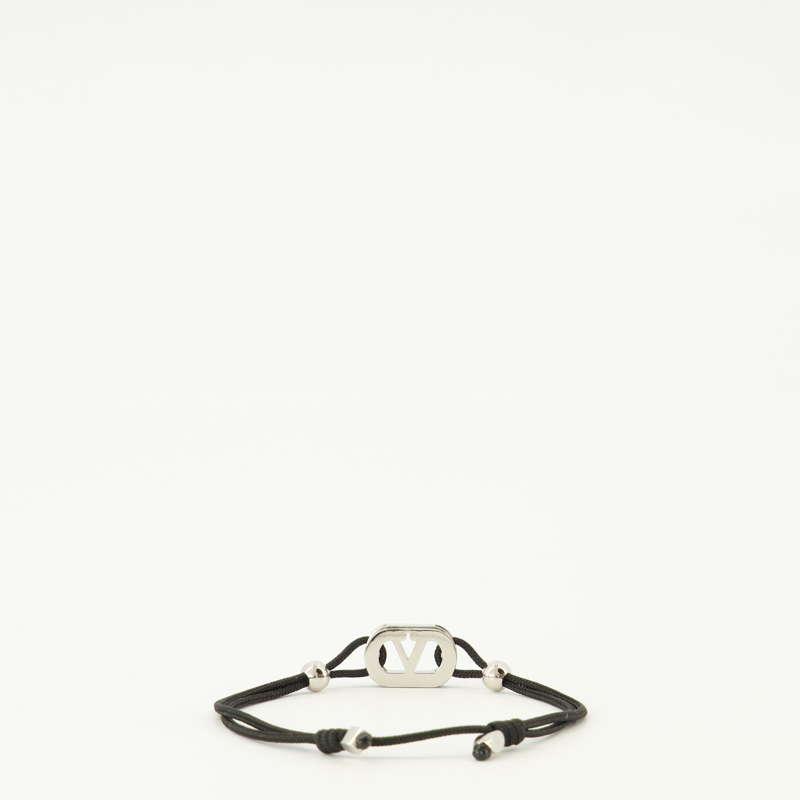 Bijoux Bracelet Ovalette avec cordon Valentino Garavani Noir Homme