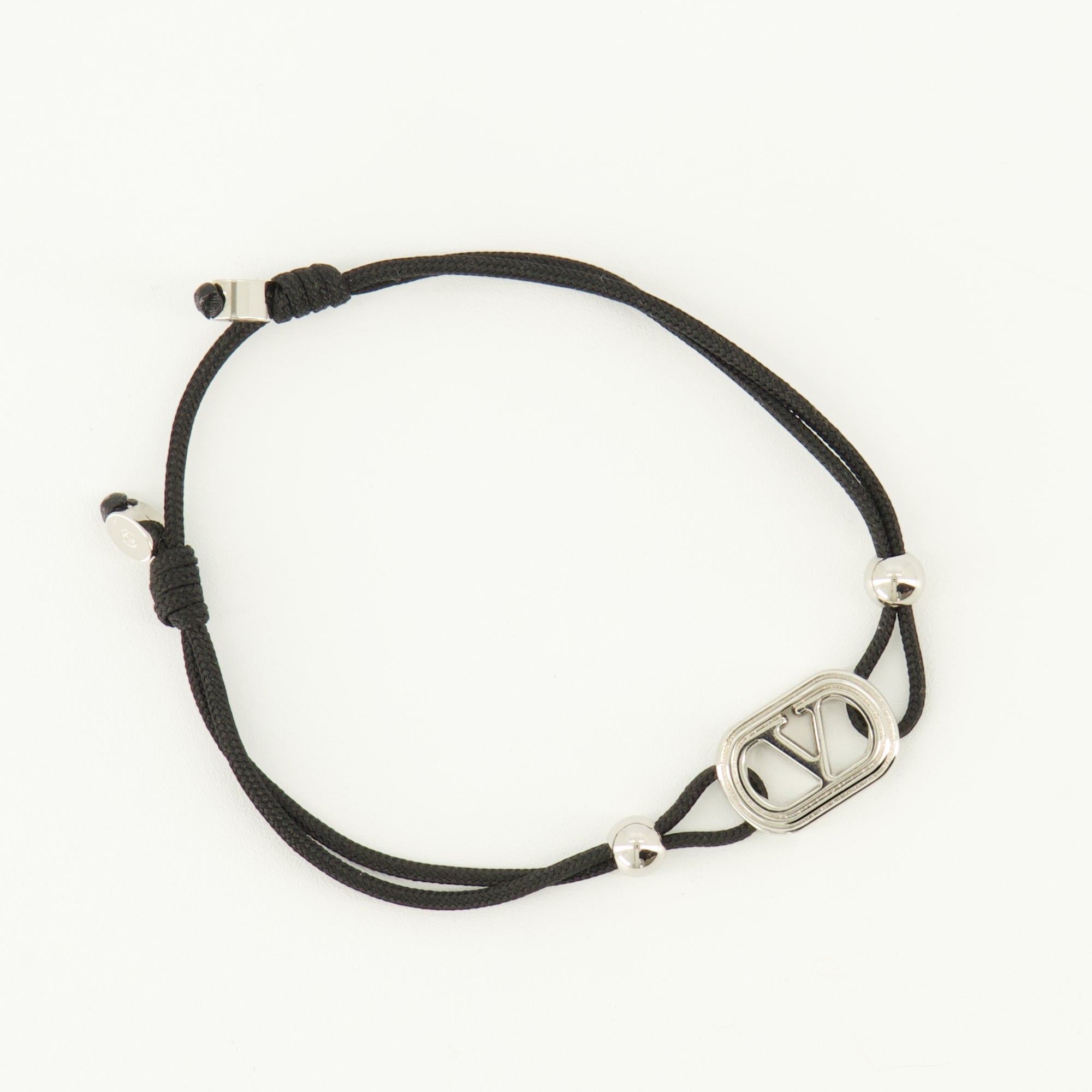 Bijoux Bracelet Ovalette avec cordon Valentino Garavani Noir Homme