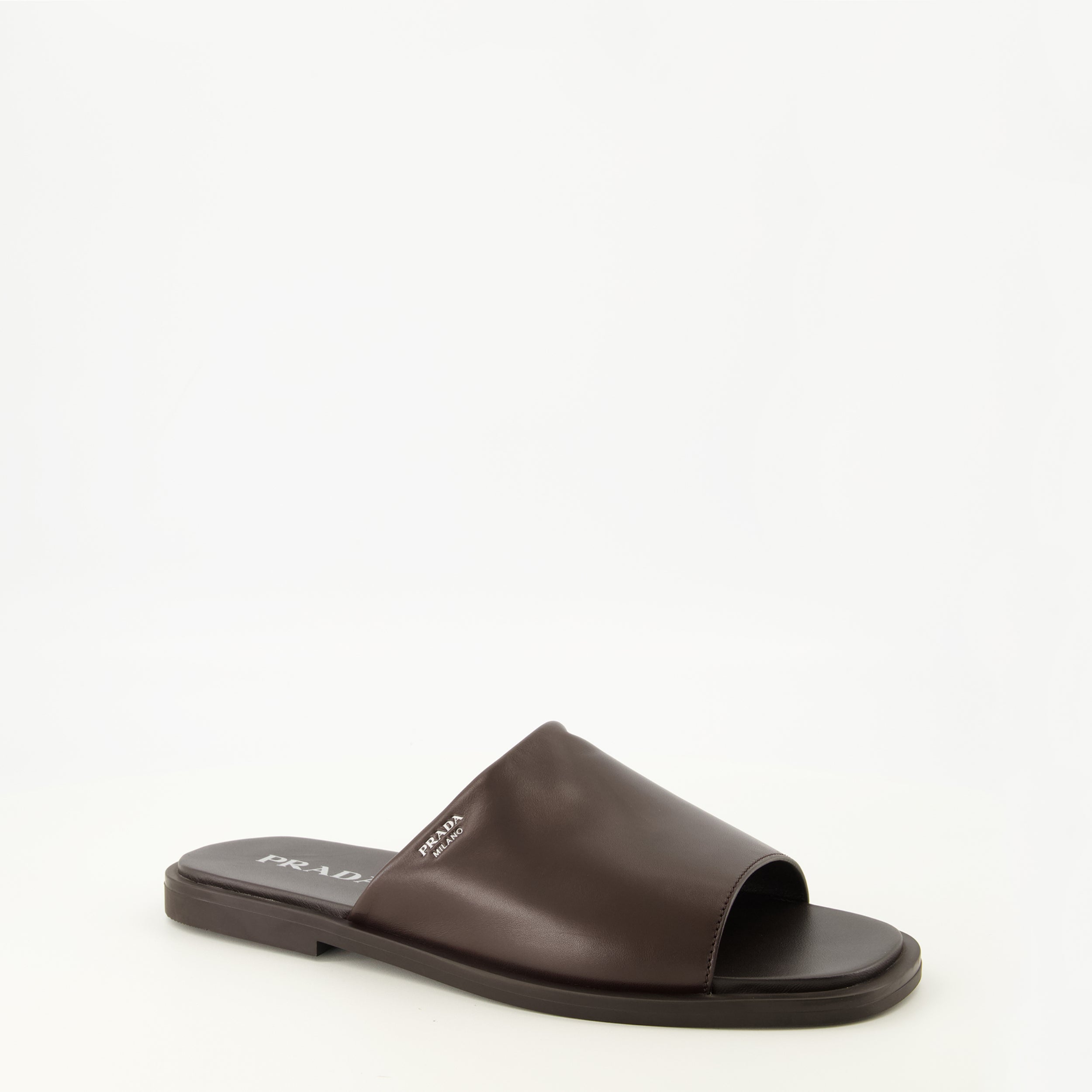 Brown Leather Mules Prada - Men – myCompañero