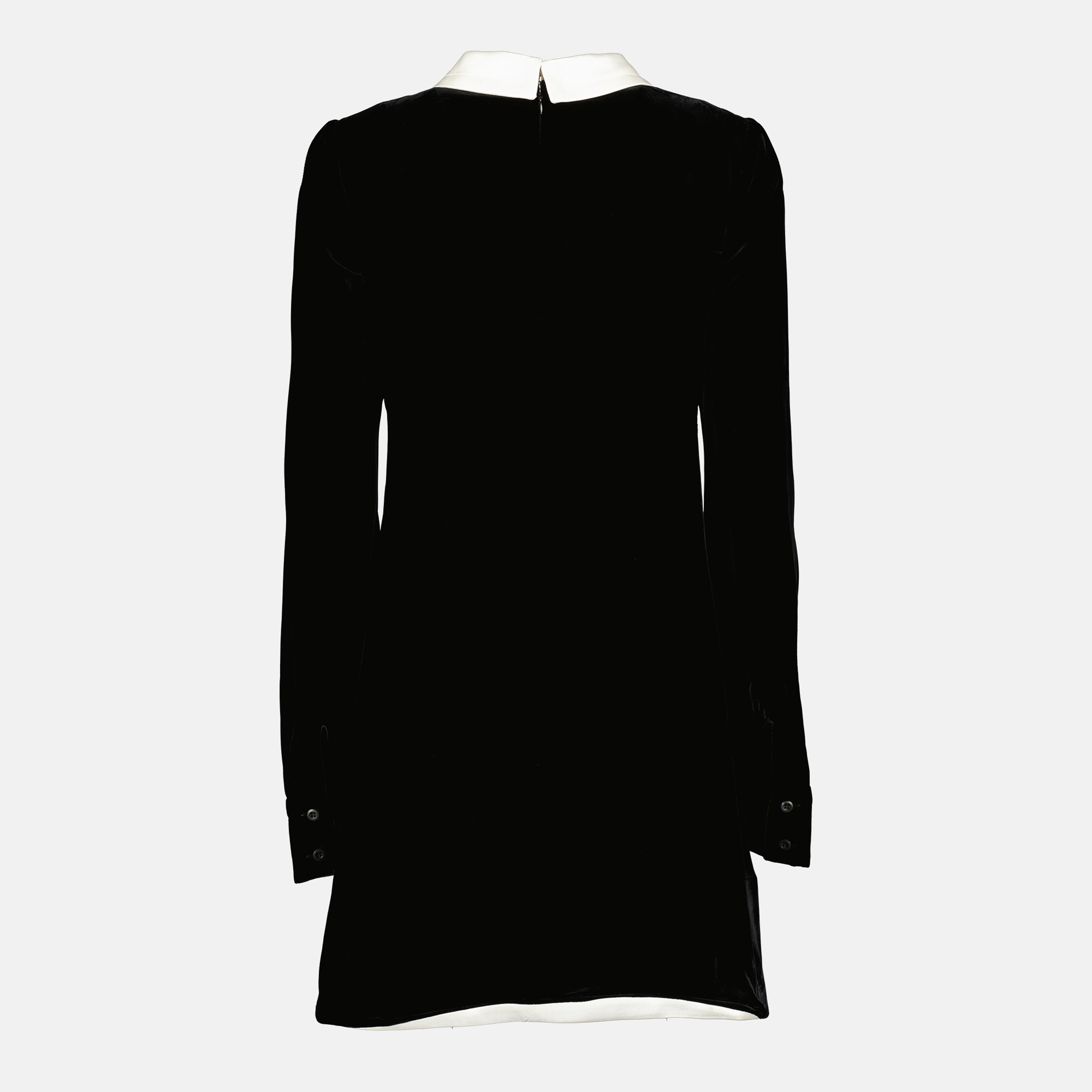 Robes Vestido de Veludo Preto Prada Noir Femme