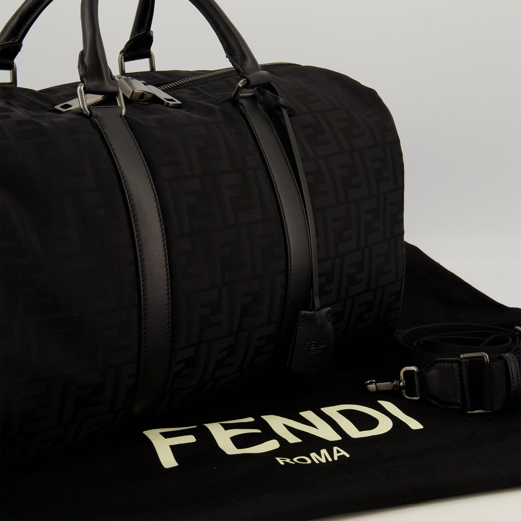 Sacs de sport et voyage FF Black Travel Bag Fendi Noir Homme