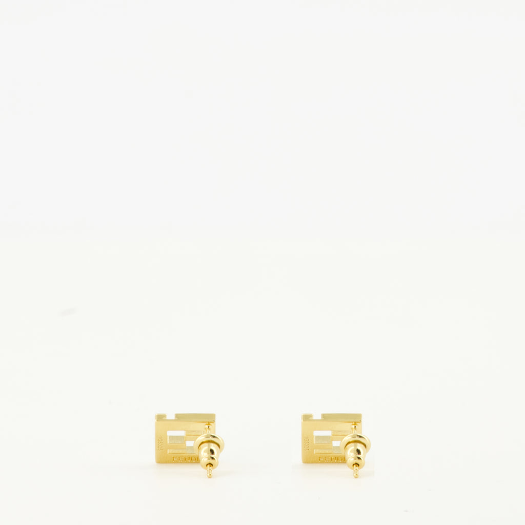 Immagine degli Orecchini Forever dorati e bianchi di Fendi per Donna - Collezione Primavera-Estate 2026 - Vista Posteriore