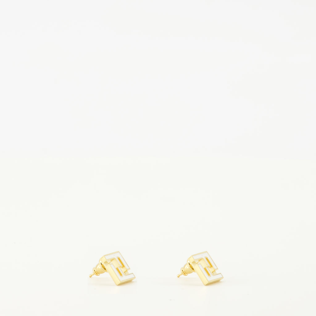 Immagine degli Orecchini Forever dorati e bianchi di Fendi per Donna - Collezione Primavera-Estate 2026 - Vista Dettagliata 2