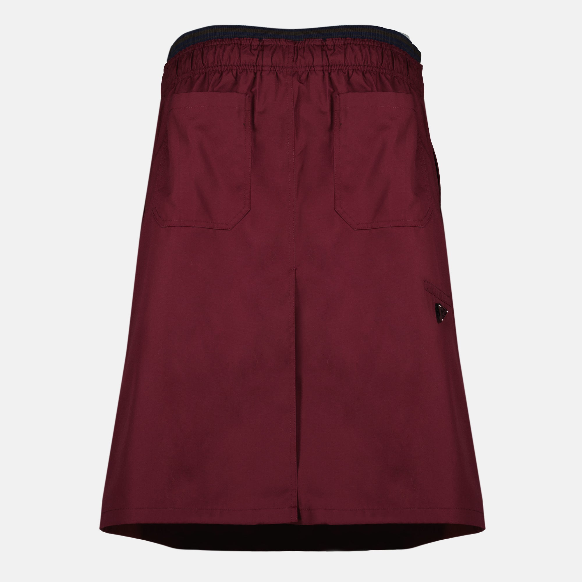 Jupes Jupe midi bordeaux en popeline Prada Bordeaux Femme