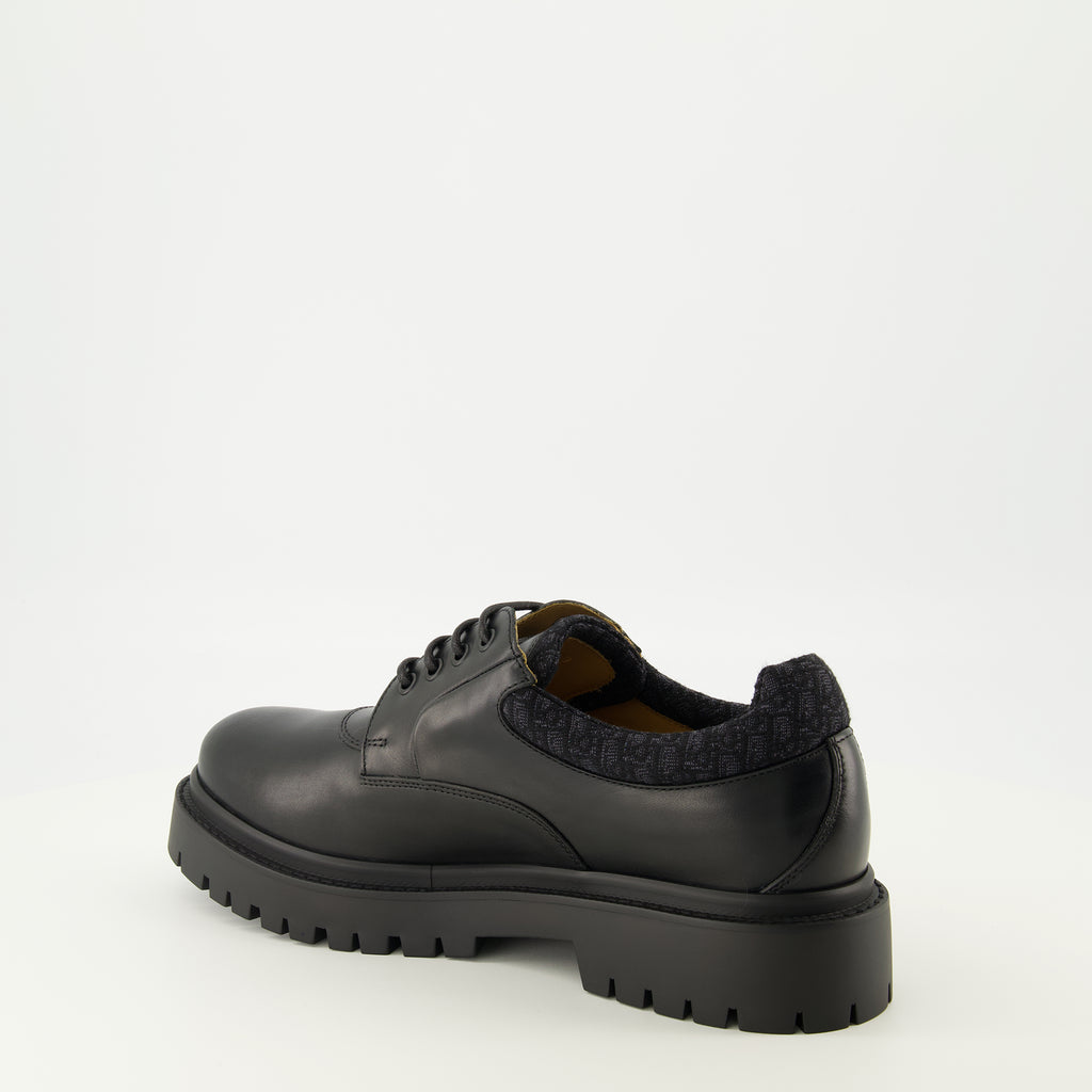 Image of the black Derby Explorer III by Dior for Men - Spring-Summer 2026 - Three-quarter back right view