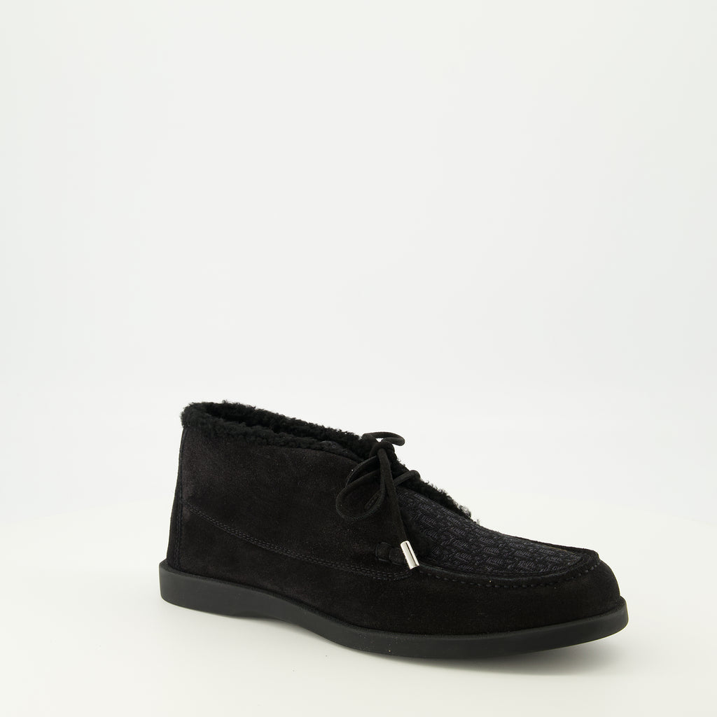 Image of the black Chukka boots from the brand Dior for Men - Spring-Summer 2026 - Right side view