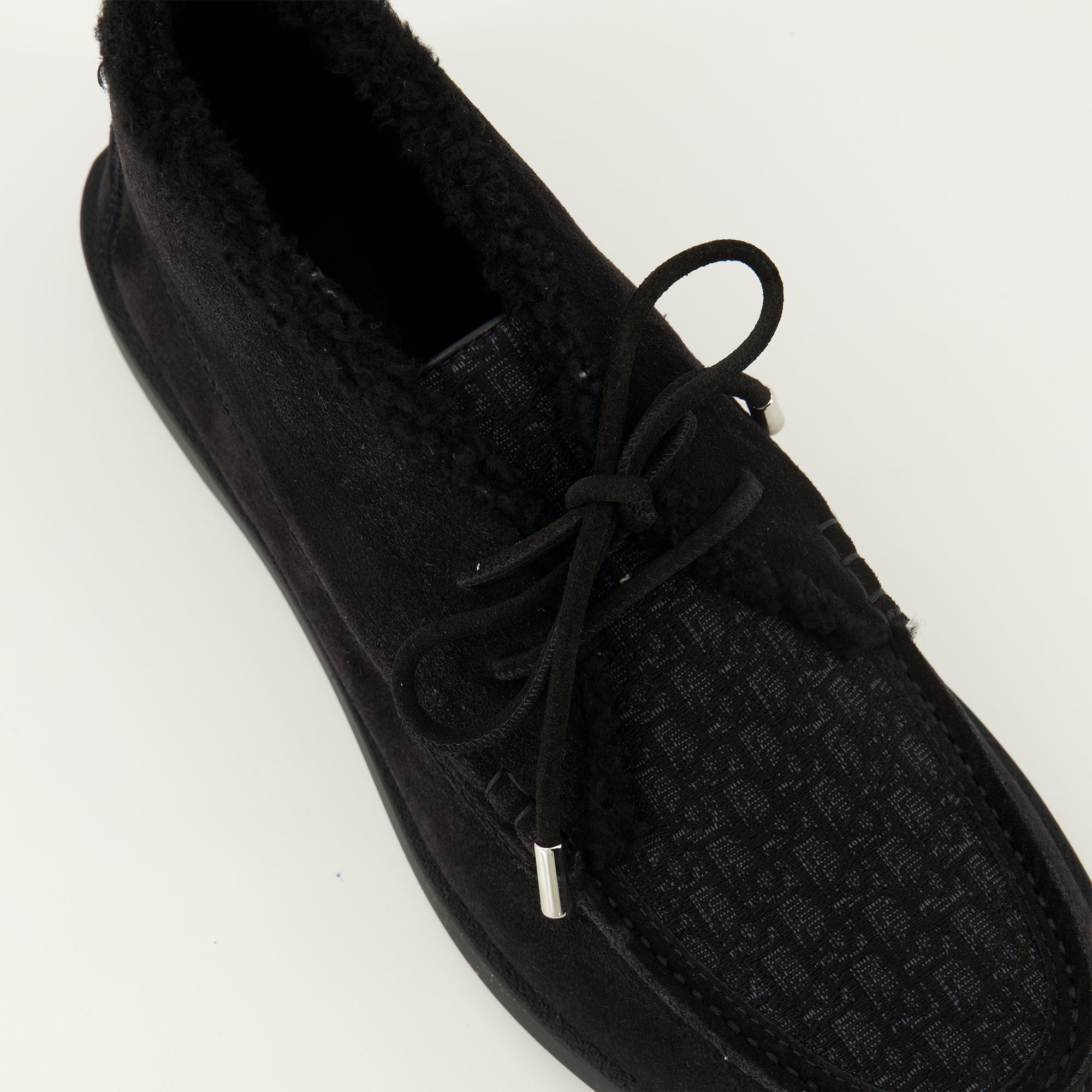 Imagem das botas Chukka pretas da marca Dior para Homem - Coleção Primavera-Verão 2026 - Vista detalhada de cima