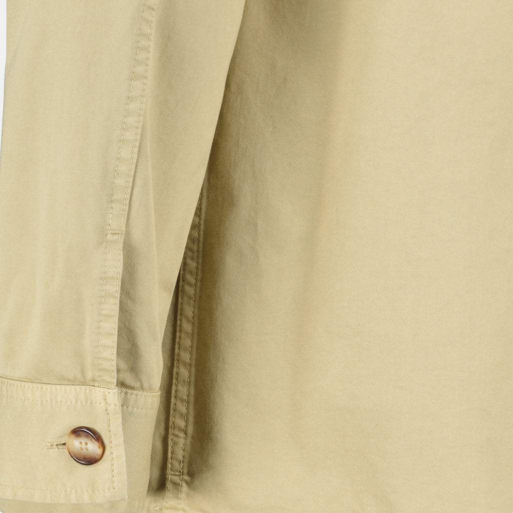 Immagine della camicia overshirt in cotone beige del marchio Saint Laurent per Uomo - Stagione Primavera-Estate 2026 - Vista Dettagliata_2