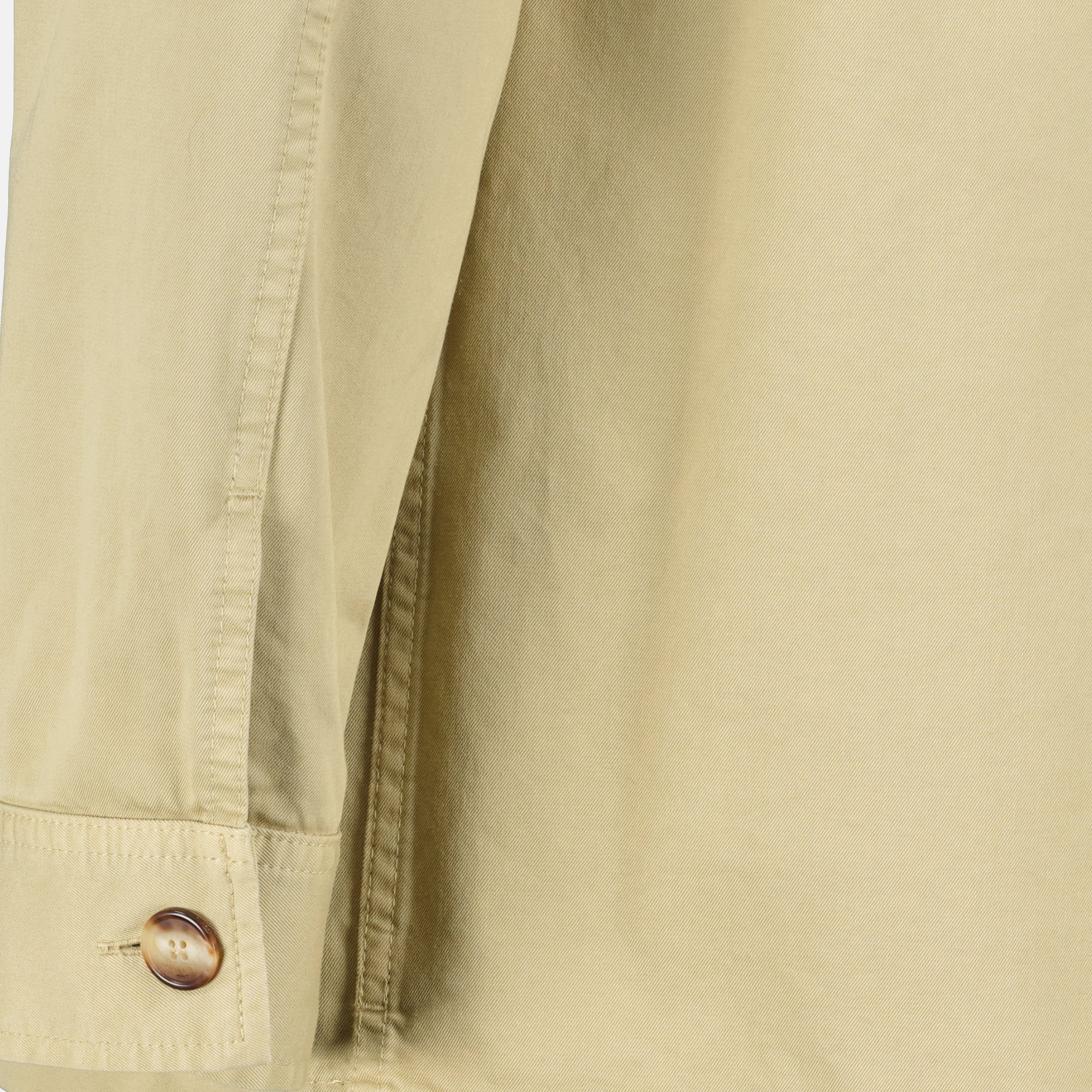 Immagine della camicia overshirt in cotone beige del marchio Saint Laurent per Uomo - Stagione Primavera-Estate 2026 - Vista Dettagliata_2
