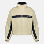 Imagen de la chaqueta de algodón beige de Saint Laurent para Mujer - Temporada Primavera-Verano 2026 - Vista Frontal