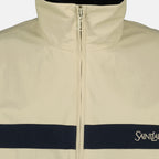 Imagen de la chaqueta de algodón beige de Saint Laurent para Mujer - Temporada Primavera-Verano 2026 - Vista Detallada_2