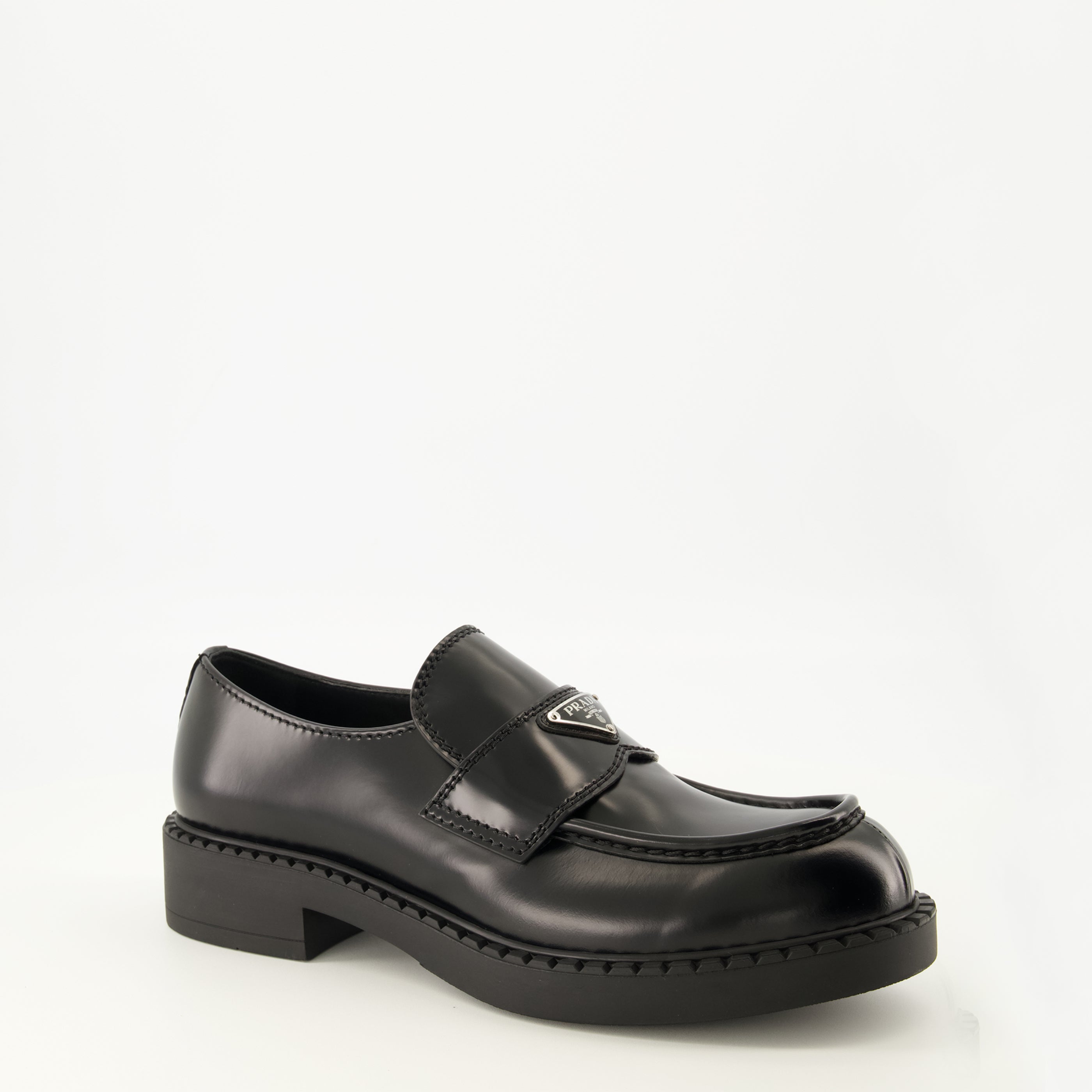 Brushed Leather Loafers Prada - Men – myCompañero