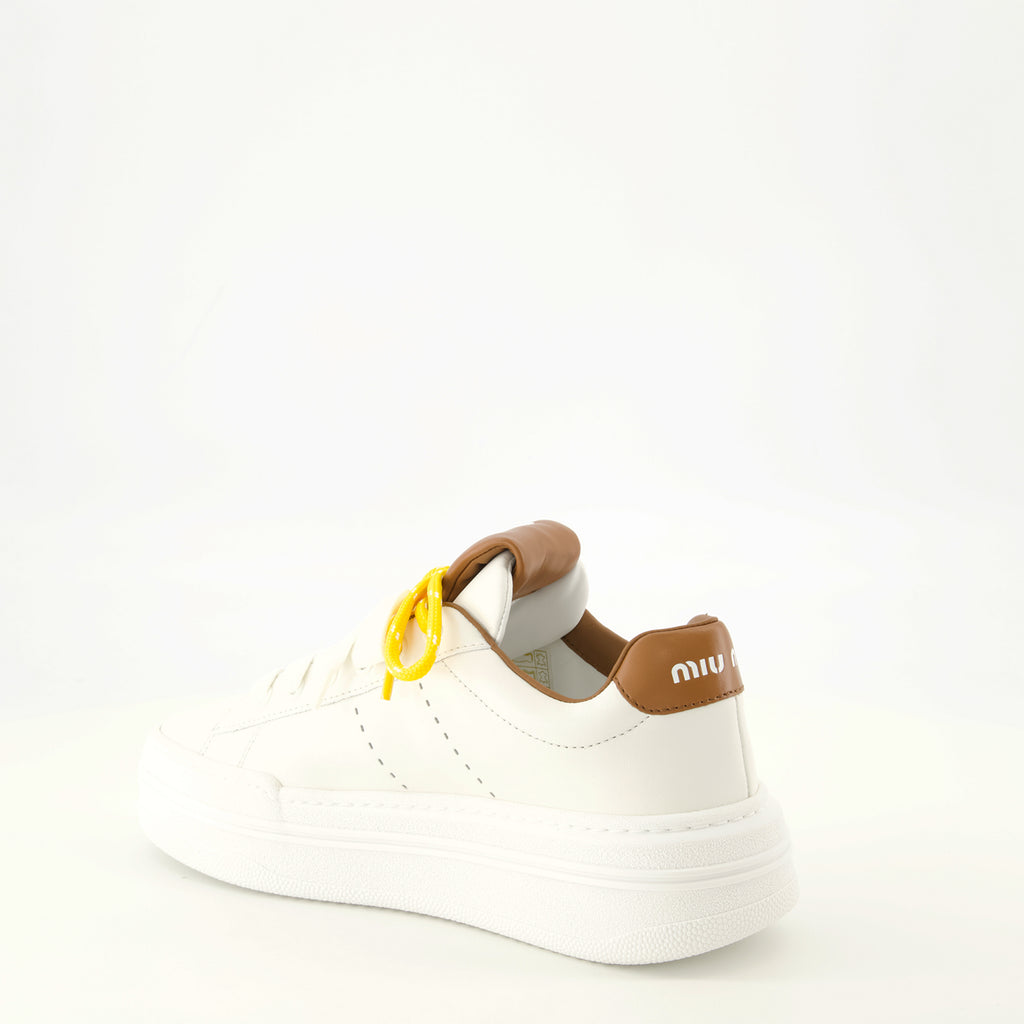 Baskets Baskets en cuir blanches Miu Miu Blanc Femme