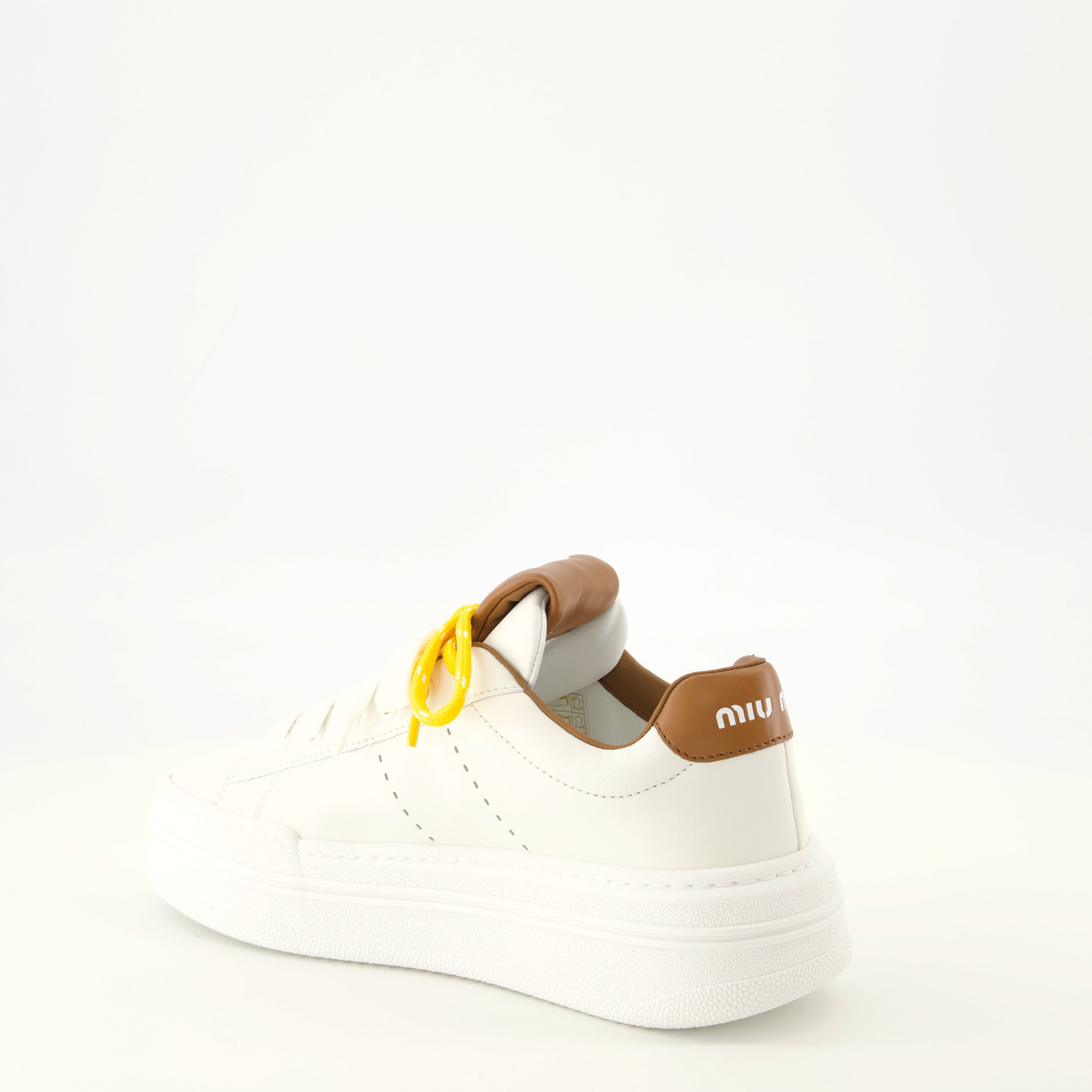 Baskets Baskets en cuir blanches Miu Miu Blanc Femme