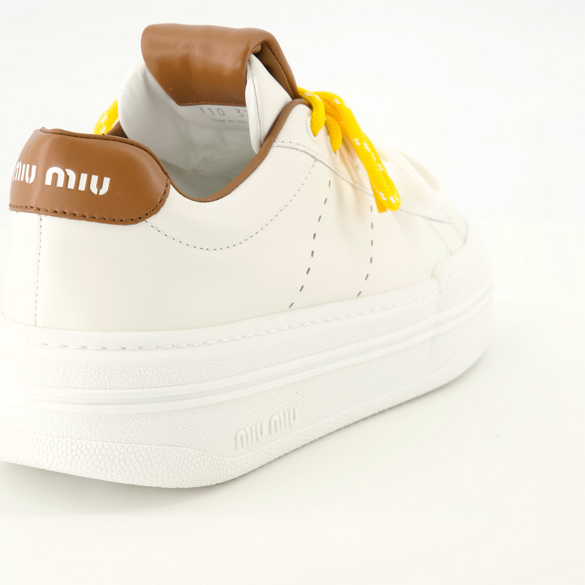 Baskets Baskets en cuir blanches Miu Miu Blanc Femme