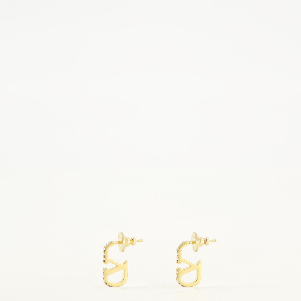 Bijoux Boucles d'oreilles VLogo avec Cristaux Swarovski® Valentino Garavani Doré Femme