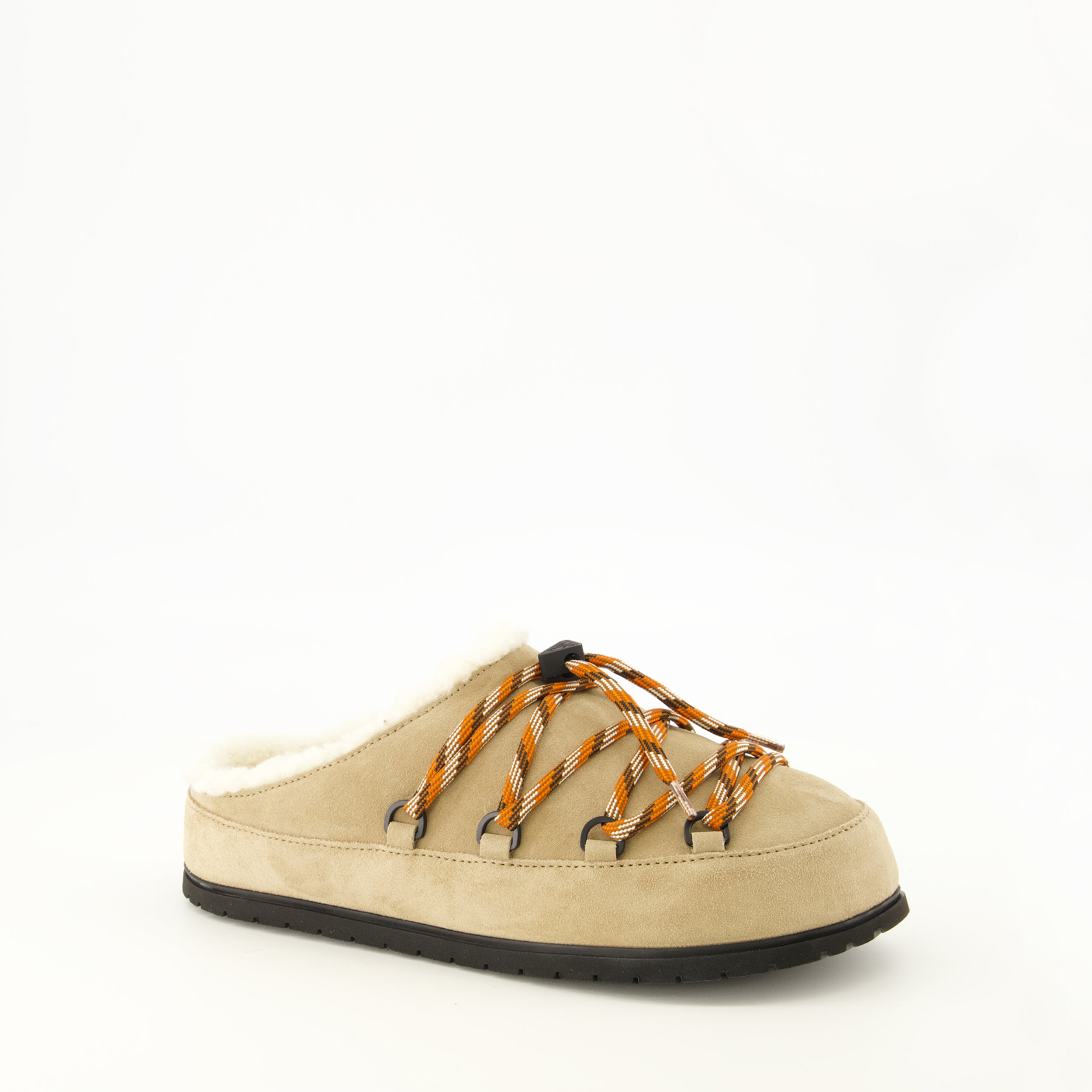 Chaussures ouvertes Mules de Pêlo Beijes Prada Beige Femme