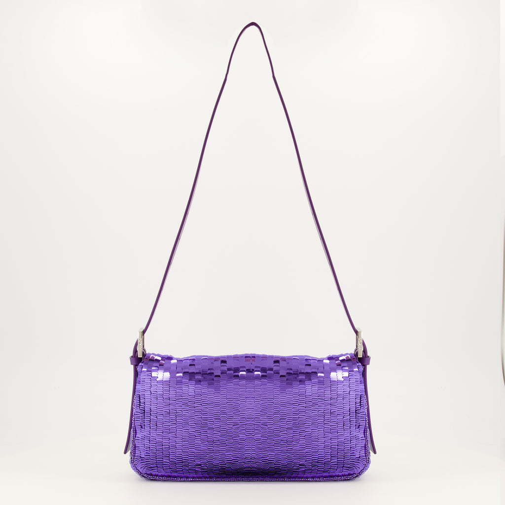 Sacs à main et épaule パープル シークイン バゲットバッグ Fendi Violet Femme