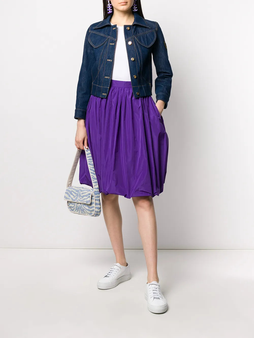 Image de l'article Veste en denim brodée de la marque Patou pour Femme - Saison Automne-Hiver 2025 - Vue de Dos