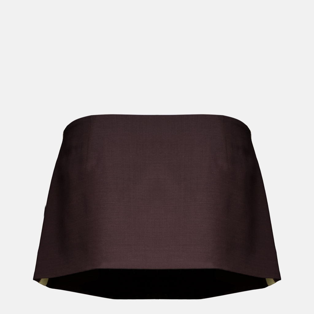 Jupes Mini jupe en mohair kid marron Miu Miu Marron Femme