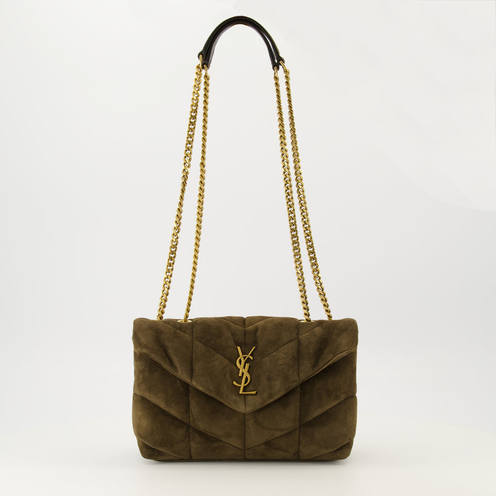 Sacs à main et épaule Borsa Giocattolo Loulou Puffer Saint Laurent Marron Femme