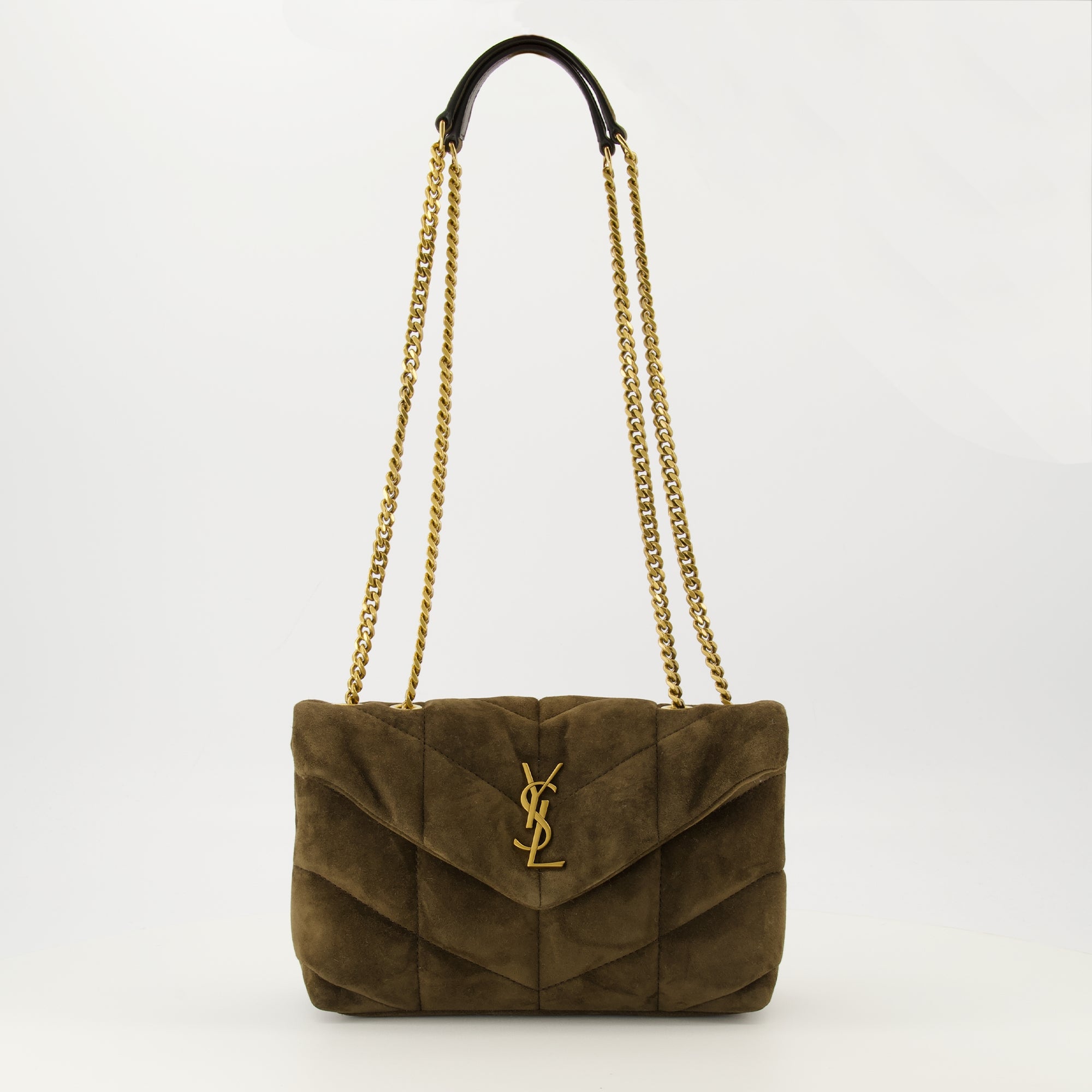 Sacs à main et épaule Borsa Giocattolo Loulou Puffer Saint Laurent Marron Femme