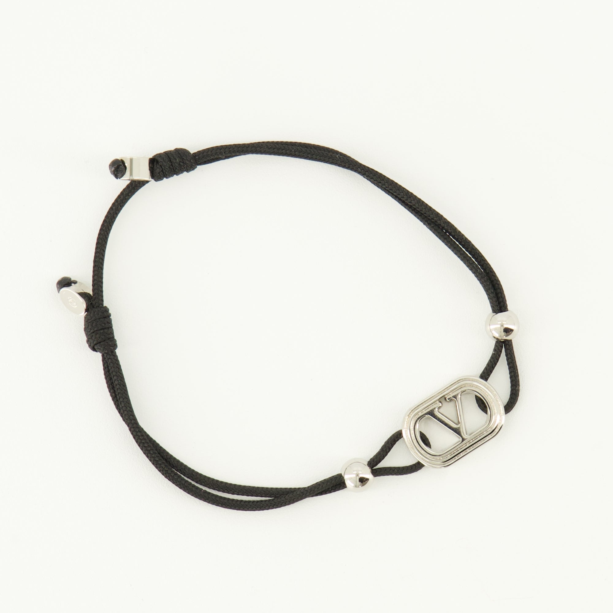 VLogo Black Leather Bracelet Valentino Garavani - Men – myCompañero