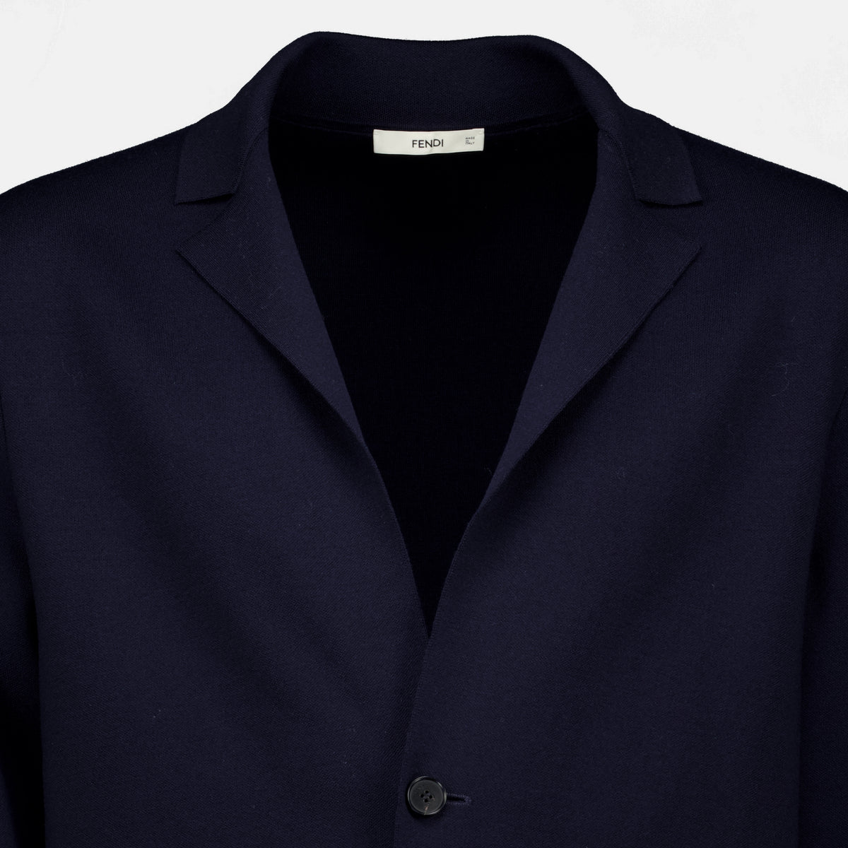 Vestes Veste bleu foncé en laine souple Fendi Bleu foncé Homme