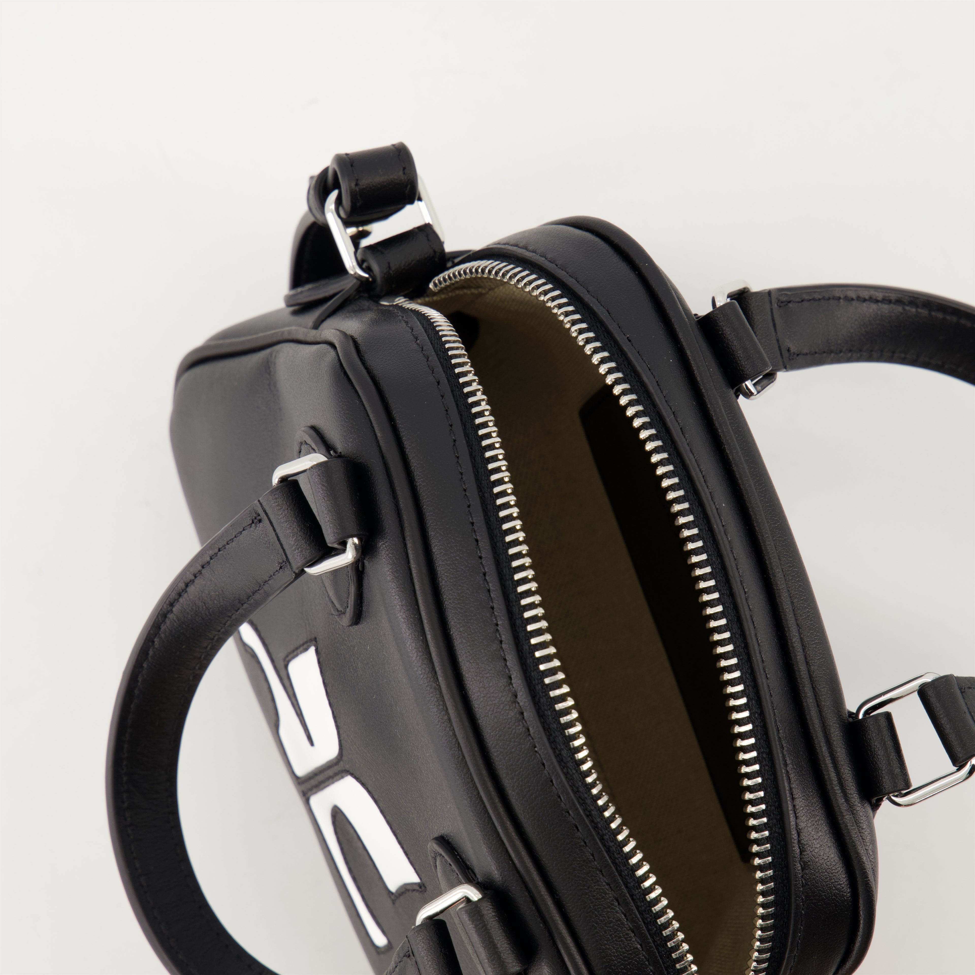 Sacs à main et épaule Mini sac bowling Réédition Courrèges Noir Unisexe