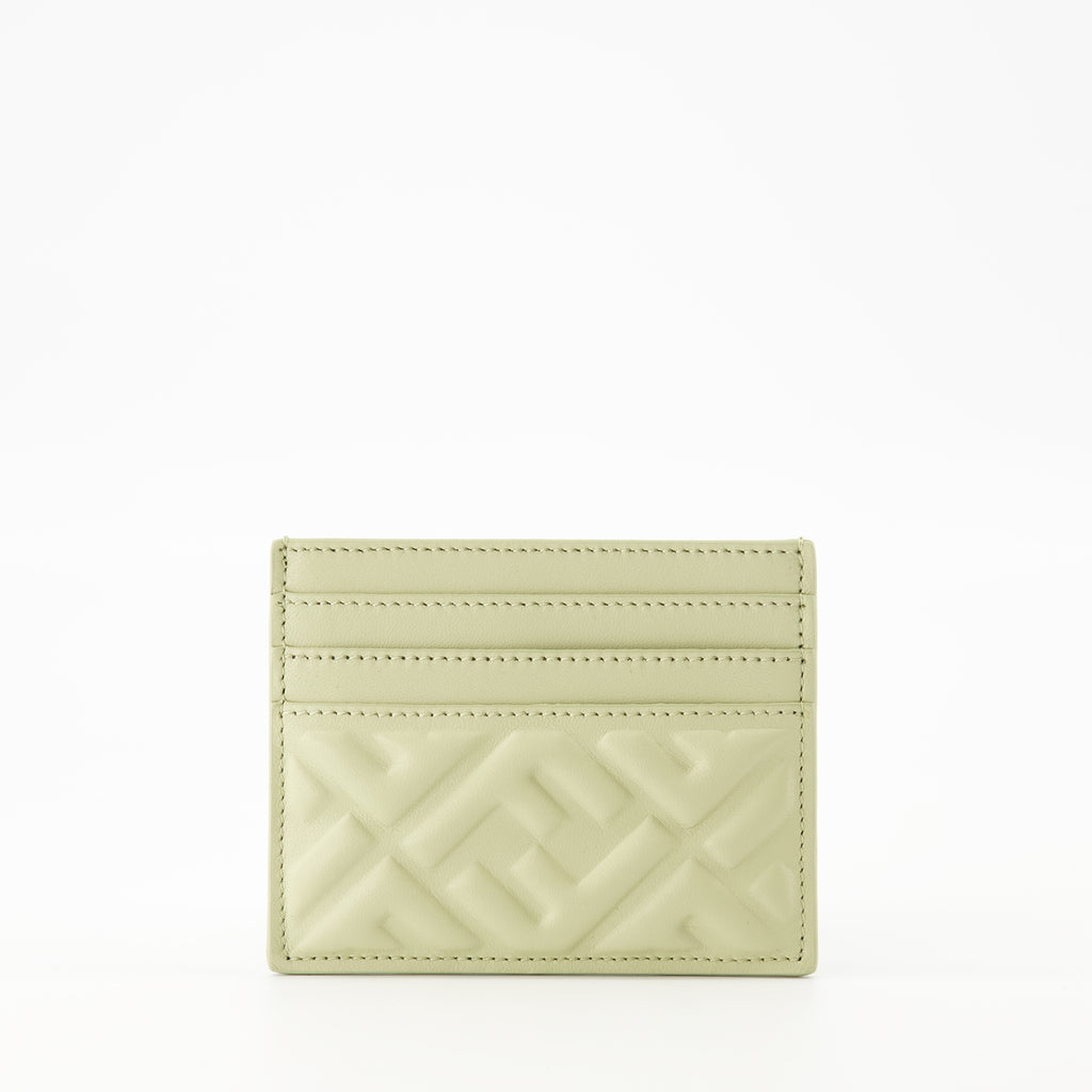 Small leather goods Porte-cartes Baguette Fendi Green Femme