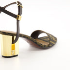 Zapatos abiertos Sandalias con Tacón Delfina Fendi Marrón Femme