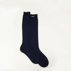 Imagen de los calcetines de seda azul marino de Miu Miu para mujer - Temporada Primavera-Verano 2026 - Vista Frontal