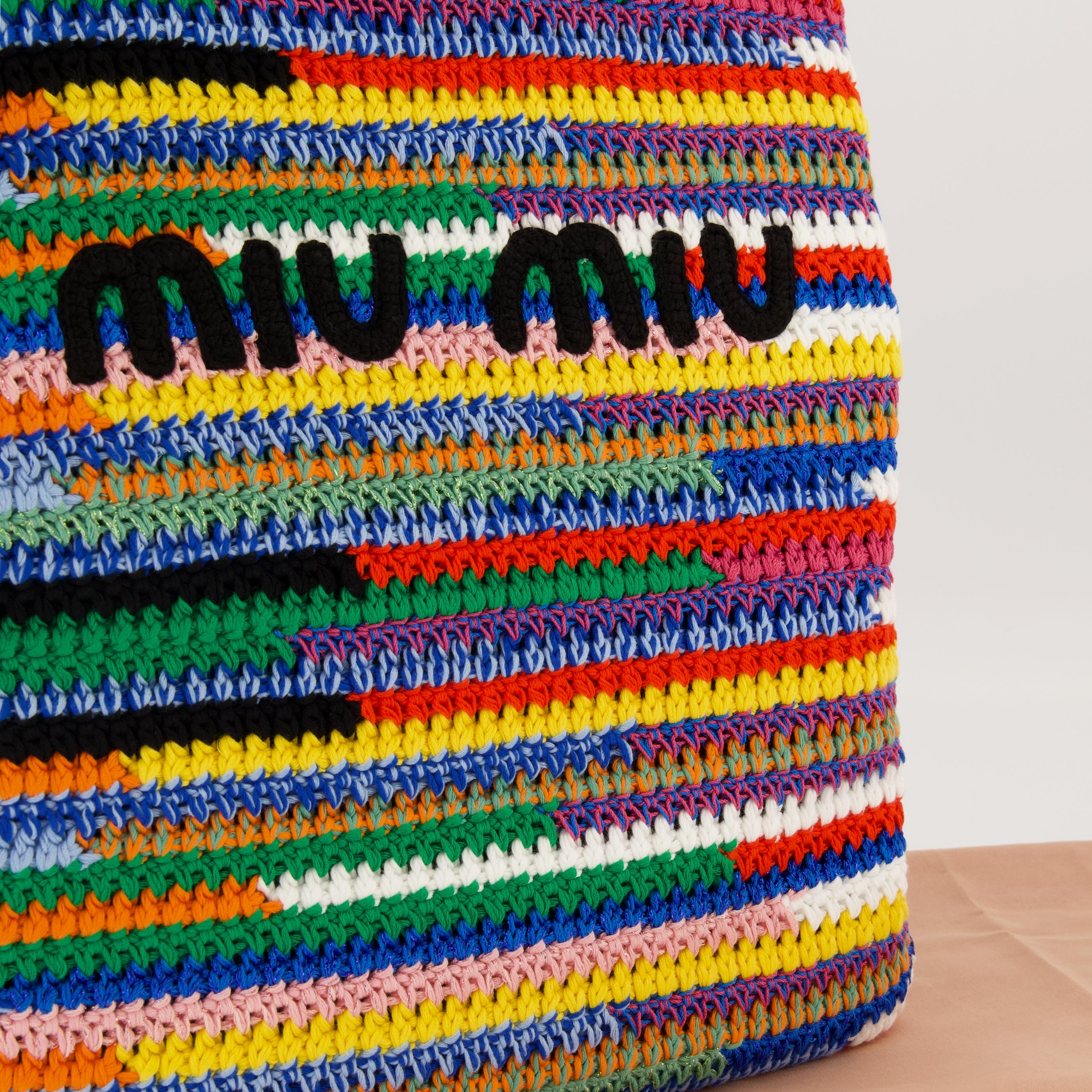 Sacs cabas Cabas multicolore en crochet Miu Miu Multicolore Femme