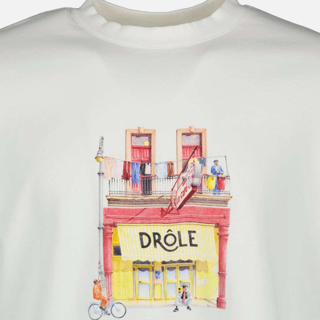 T-shirts White Drôle Café T-shirt Drole De Monsieur Blanc Homme