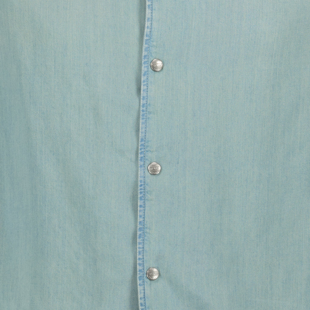 Immagine della camicia D-Banni effetto denim di Diesel per Uomo - Stagione Primavera-Estate 2026 - Vista Dettagliata_1