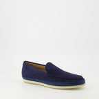 Mocassins Mocassins en cuir velours Tod's Bleu Homme