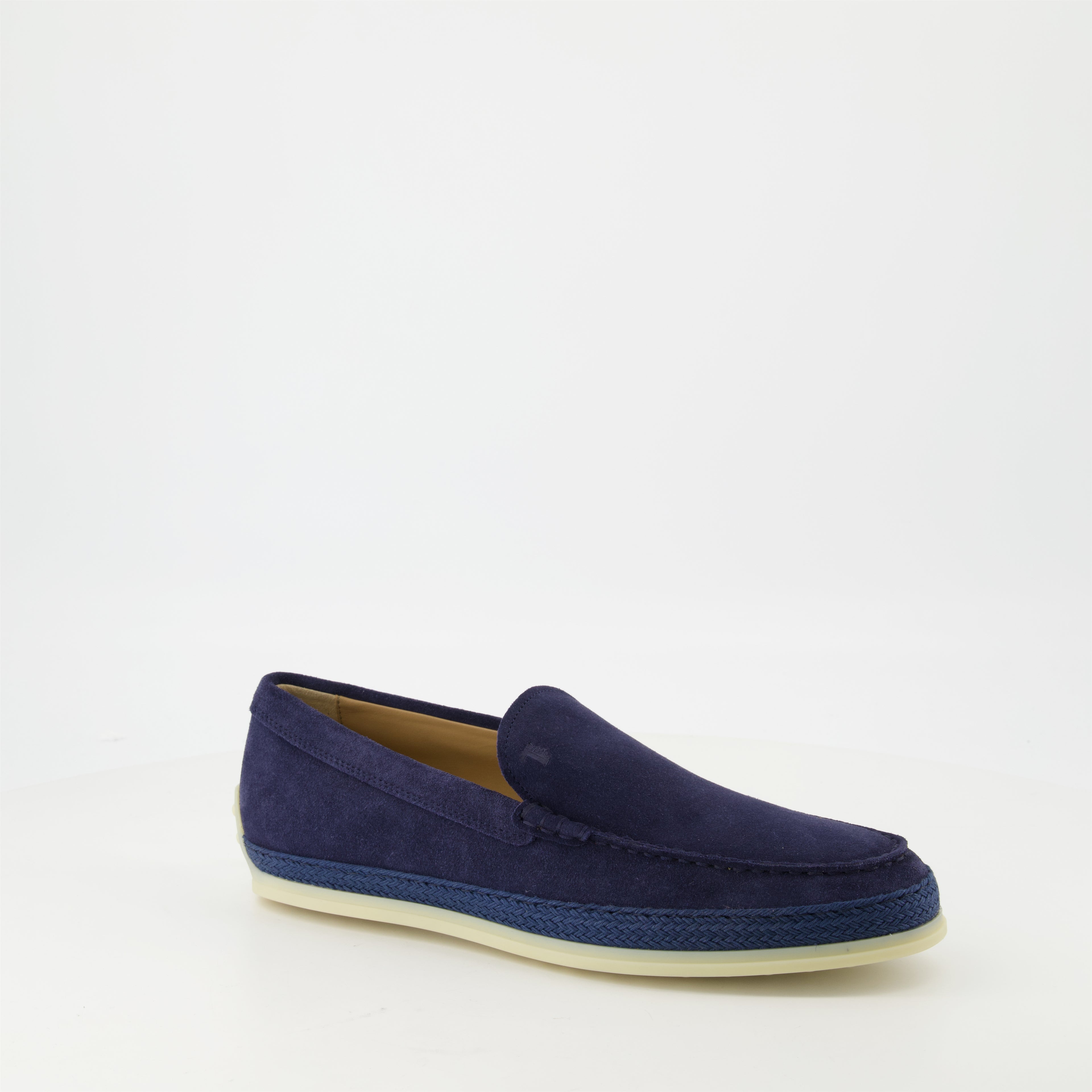 Loafers Suede Leather Loafers Tod's Blue Homme