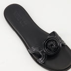 Offene schuhe Medusa '95 Lederschlappen Versace Schwarz Femme