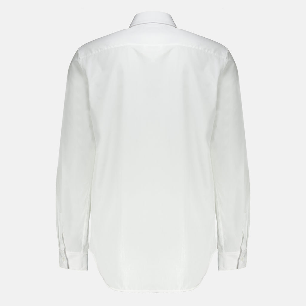 Chemises Camicia Bianca con Ricamo Moulures Dior Blanc Homme